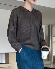 Luxe Pleated Drawstring Top