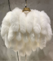 Couture Fox Fur Tail Cape