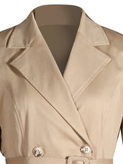 Luxe Pearl Ruffle Trench Coat