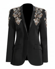 Luxury Crystal Embellished Blazer