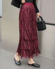 Plissé Pleats Maxi Skirt