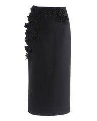 Luxury Floral Appliqué Skirt