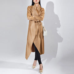 Premium Formal Plissé Duster Coat