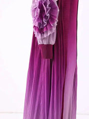 Truly Pleated Sleeveless Dress & Coat