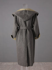 Premium Wool-Blend Hooded Coat