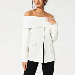 Women's Elegant Off-Shoulder Stylish Blazer Top