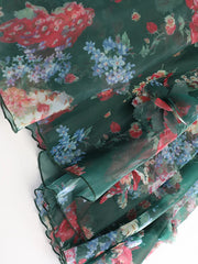 Floral Appliqué Pull-On Skirt