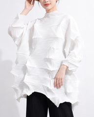 Origami Plissé Tunic Top
