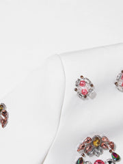 Luxury Crystal Top & Long Skirt Set