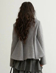 Luxury Woolen Peplum Jacket