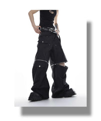 Men's Trendy Detachable Baggy Cargo Shorts Pants