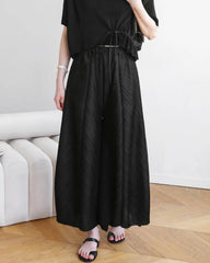 Luxury Plissé Palazzo Pants