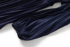 Couture Pleated Cape Dress