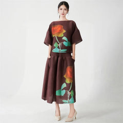 Luxury Pleated Skirt 2-Piece Set