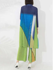Truly Pleated Geometric 2-Piece Set