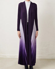 Plissé Elegant Flow Long Coat