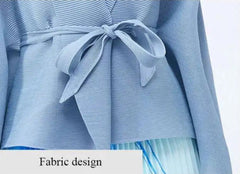 Modern Pleated Cardigan & Skirt Set