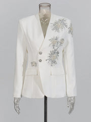 Luxury Pearl & Sequin Blazer