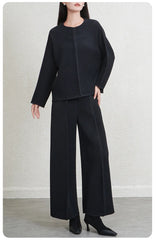 Luxury Pleated Top & Wide Leg Pant