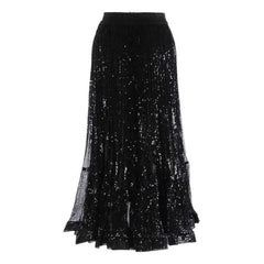 Glimmer Sequin Ruffled Skirt
