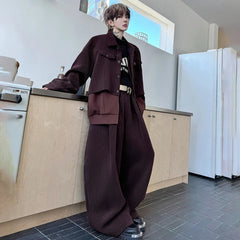 Men's Corduroy Wide-Leg Pants Set