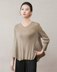 Luxe Pleated Asymmetric Top