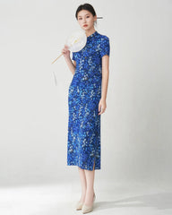 Pleated Keyhole Neckline Dress