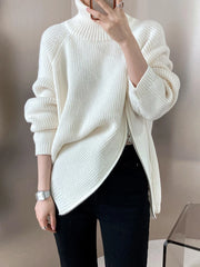 Luxury Ribbed Side-Zip Knit