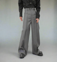 Luxury Men's Pleated Baggy Trousers