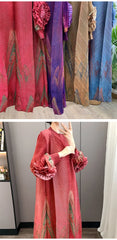 Luxury Ruffle Floral Pleat Dress