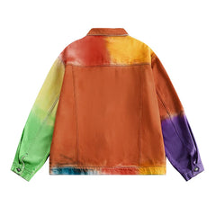 Women's Vibrant Multi-Colored Denim Jacket