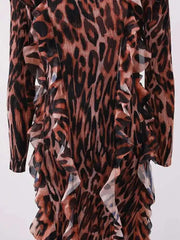 Luxury Leopard Pleated Dress