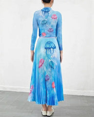 Elegant Pleated Skirt Co-Ord