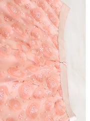 Elegant Floral Sequin Mesh Skirt
