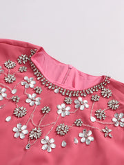 Luxury Embellished Cape Dress