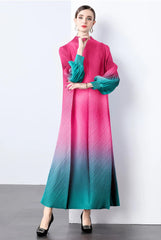 Truly Pleated Cuff Sleeve Dress
