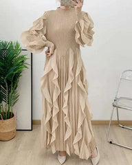 Luxurious Plissé Ruffles Dress