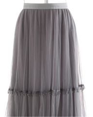 Luxury Tiered Mesh Skirt