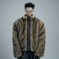 Men's Cozy Faux Fur Streetwear Jacket