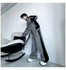 Men's Plaid Zip-Up Jacket + FREE Pants Set