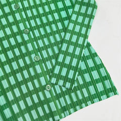 Luxury Pleated Grid  Blouse