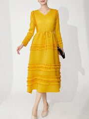 Premium Pleated Stretchy Dress