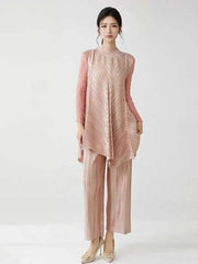 Luxury Formal Metallic Pleats Set