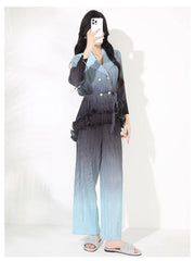 Luxe Pleated Cocktail Pants Suit