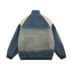 Men's Vintage Baggy Bleached Denim Jacket