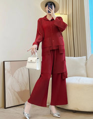 Luxury Plissé Trousers & Jacket