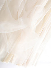 Luxury Pearl Tulle Maxi Skirt