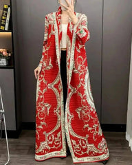Luxury Plissé Duster Coat