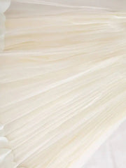 Luxury Petal Appliqué Tulle Skirt