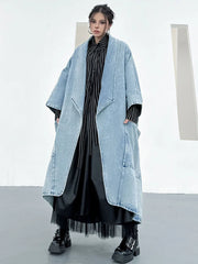 Oversized Avant-Garde Denim Coat